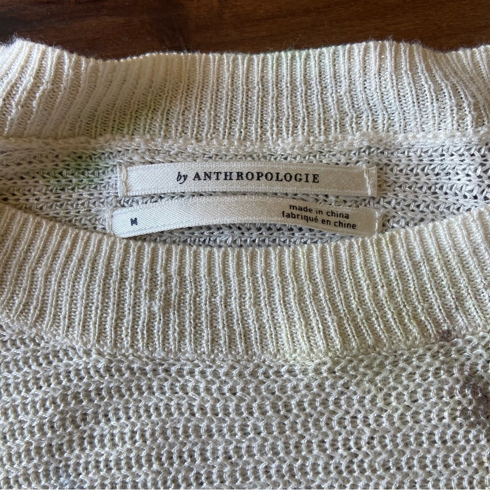 Anthropologie Printed-Linen Pullover Sweater - Picture 4 of 10